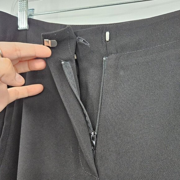 Anne Fontaine Argan Pants Black Maxi Trousers Fluid Crepe Women’s Size 42 US 10 - Picture 5 of 12